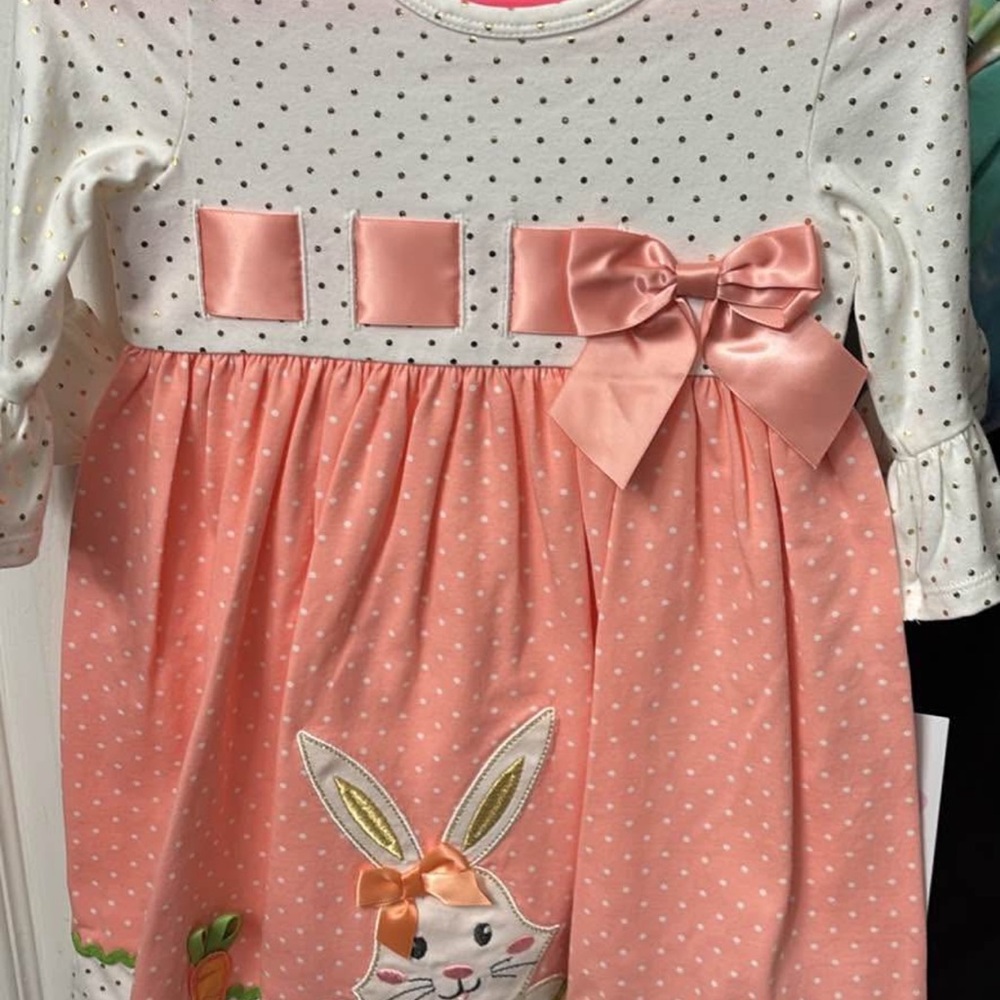 Adorable Pink and White Bunny Dress